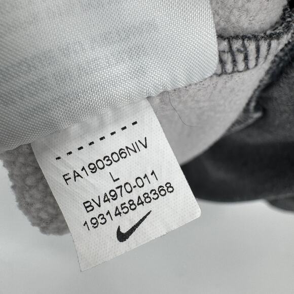 Nike Sweatshirt Womens Large Gray Pink Colorblock Center Swoosh Therma Pullover - Picture 8 of 9